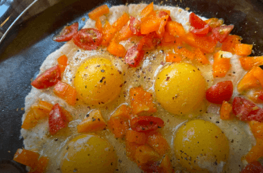 Gluten Free Breakfast Tortilla Pizza!